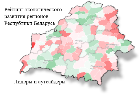 Рейтинг экологического развития регионов Республики Беларусь:  лидеры и аутсайдеры